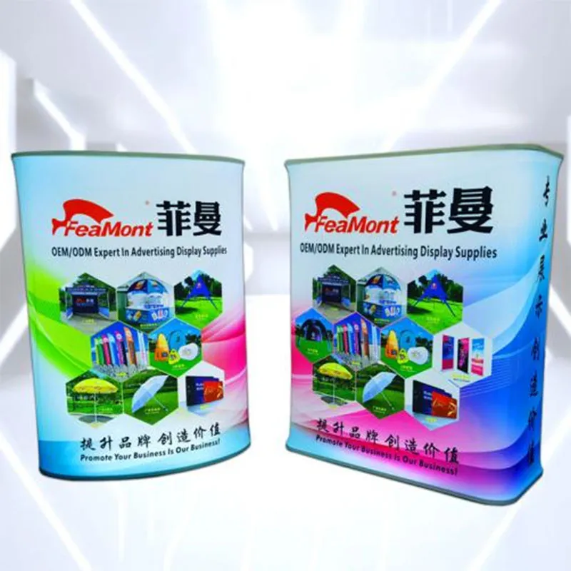 定制弹出式柜台可折叠贸易展览柜台办公桌弹出式展位桌